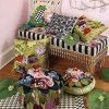 MacKenzie-Childs Moonlight Garden Footstool* Living Room