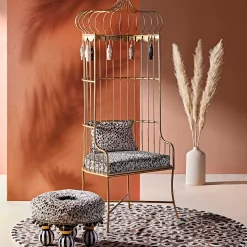 MacKenzie-Childs Ocelot Tuffet* Living Room