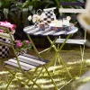 MacKenzie-Childs Outdoor Black & White Metal Bistro Table* Entryway & Porch