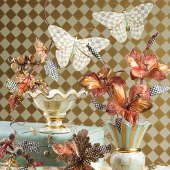 MacKenzie-Childs Parchment Check Butterfly Wall Decor* Room Accents