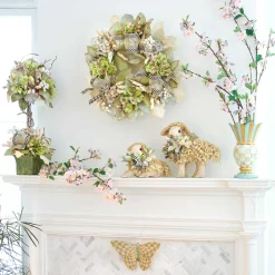 MacKenzie-Childs Parchment Check Butterfly Wall Decor* Room Accents