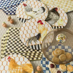 MacKenzie-Childs Parchment Check Cork Back Placemats - Set Of 4* Outdoor Entertaining