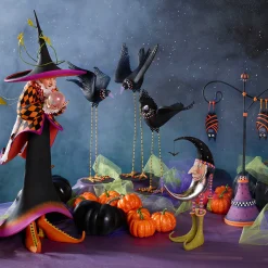 MacKenzie-Childs Patience Brewster Crystal Ball Witch Display Figure* Room Accents