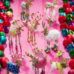 MacKenzie-Childs Patience Brewster Dash Away Comet Reindeer Figure* Room Accents