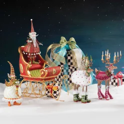 MacKenzie-Childs Patience Brewster Dash Away Mrs. Santa Figure* Room Accents