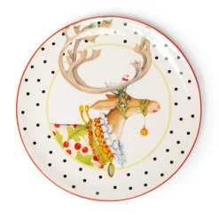 MacKenzie-Childs Patience Brewster Dash Away Dessert Plates - Set Of 4* Dinnerware & Flatware