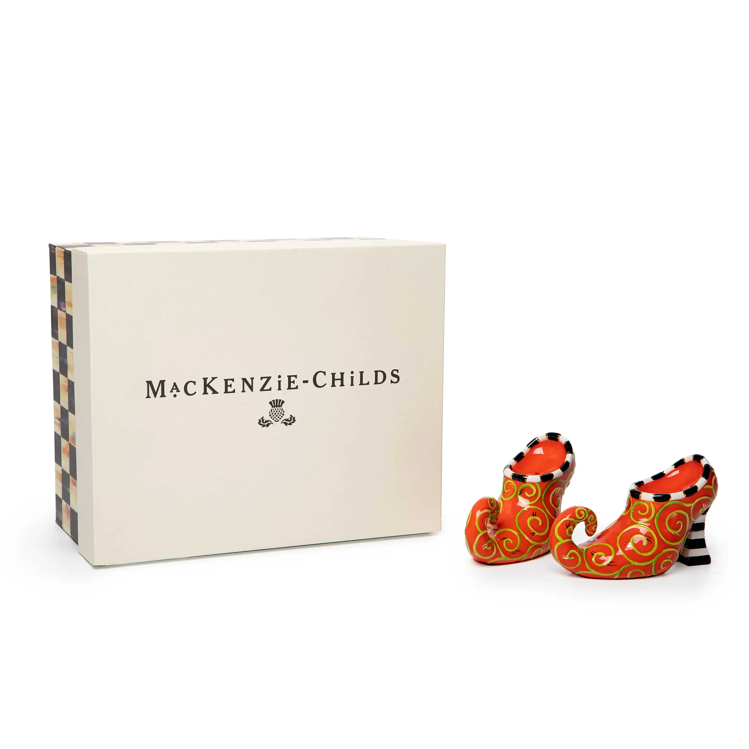 MacKenzie-Childs Patience Brewster High Heel Shoe Salt & Pepper Set* Table Accessories