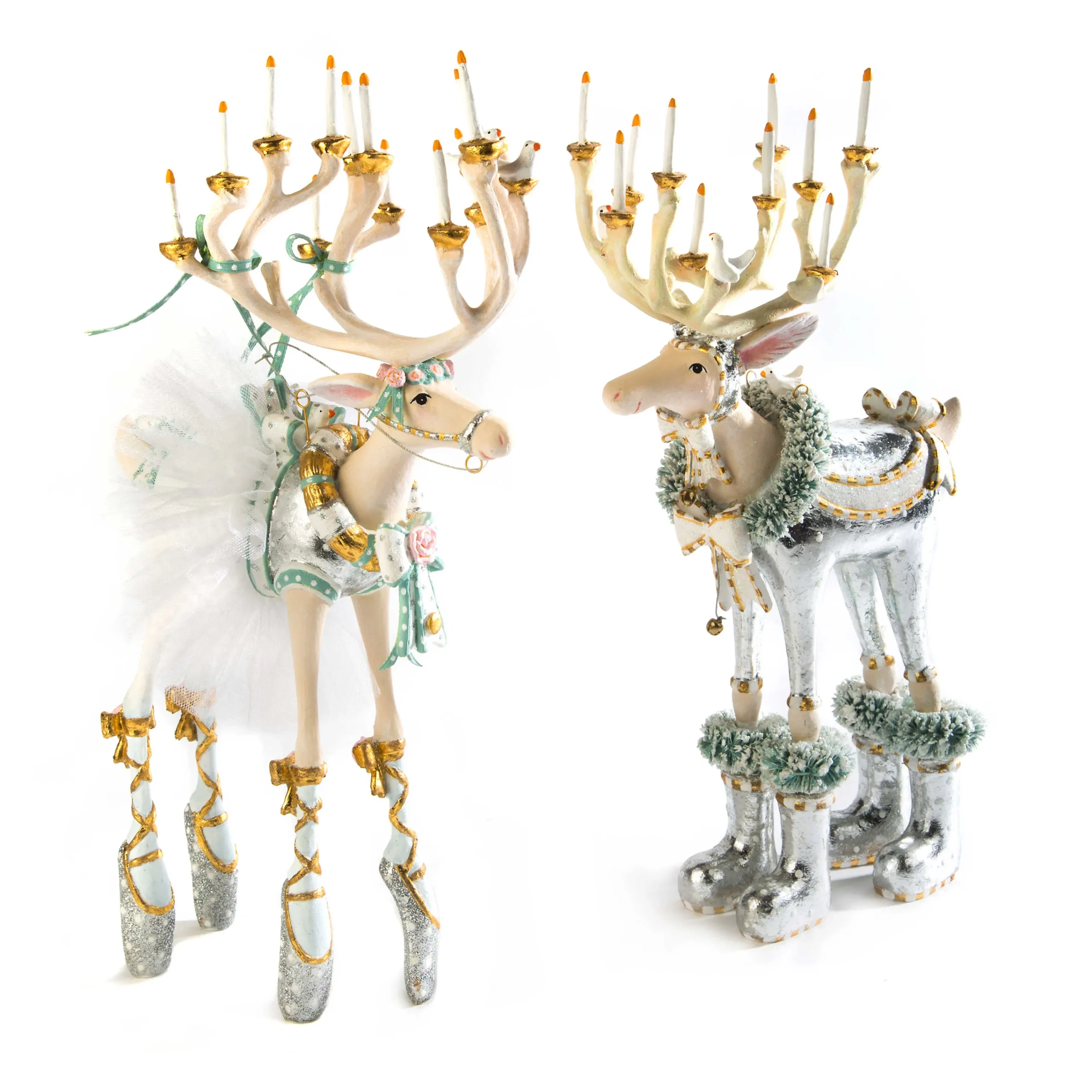 MacKenzie-Childs Patience Brewster Moonbeam Dasher Reindeer Figure* Room Accents