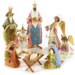 MacKenzie-Childs Patience Brewster Nativity World Holy Family Figures* Room Accents