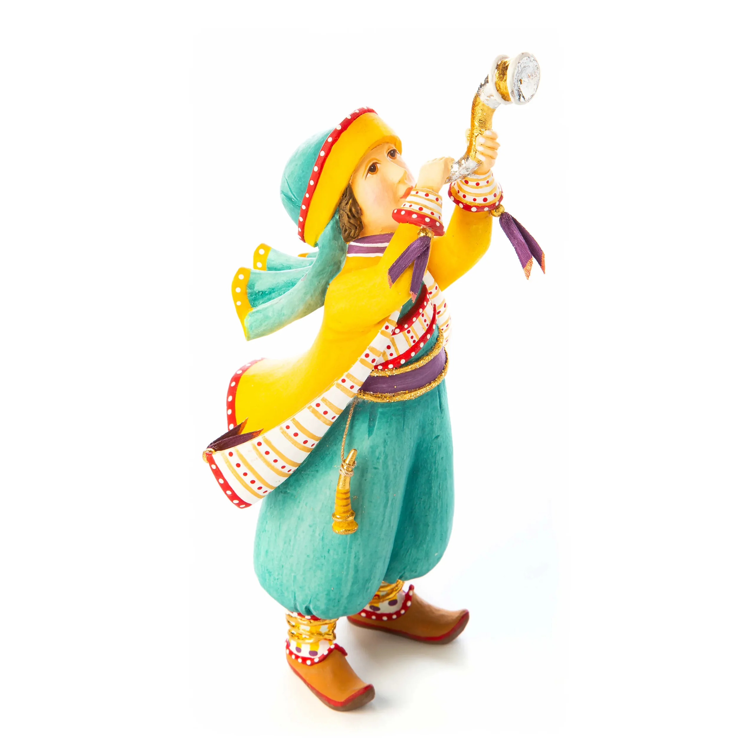 MacKenzie-Childs Patience Brewster Nativity Shofar Player Figure* Room Accents