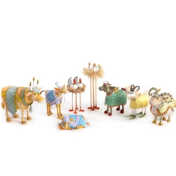 MacKenzie-Childs Patience Brewster Nativity Manger Cow Figure* Room Accents