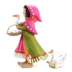 MacKenzie-Childs Patience Brewster Nativity Girl With Duck Figures* Room Accents