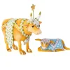MacKenzie-Childs Patience Brewster Nativity Cow & Calf Mini Figures* Room Accents