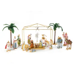 MacKenzie-Childs Patience Brewster Nativity Cow & Calf Mini Figures* Room Accents