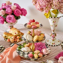 MacKenzie-Childs Patience Brewster Really Rosy Compote* Serveware