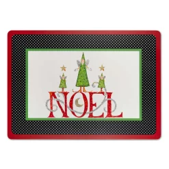 MacKenzie-Childs Patience Brewster Season'S Greetings! Cork Back Placemats - Set Of 4* Table Accessories