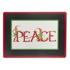 MacKenzie-Childs Patience Brewster Season'S Greetings! Cork Back Placemats - Set Of 4* Table Accessories