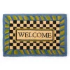 MacKenzie-Childs Periwinkle Welcome Mat* Outdoor Rugs & Mats