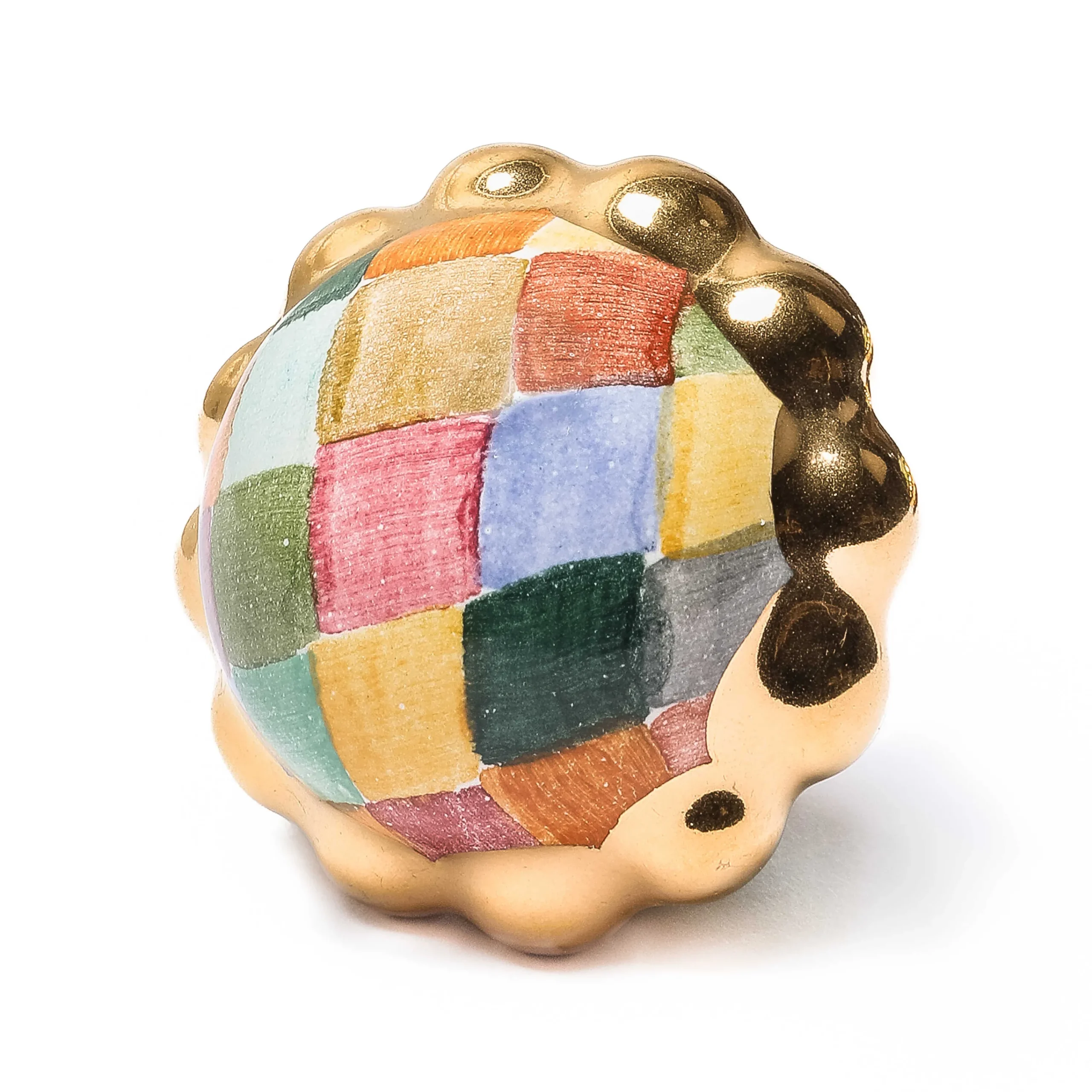 MacKenzie-Childs Petit Four Round Knob - Harlequin* Room Accents