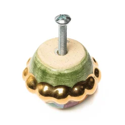 MacKenzie-Childs Petit Four Round Knob - Harlequin* Room Accents
