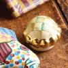 MacKenzie-Childs Petit Four Round Knob - Parchment Check* Room Accents