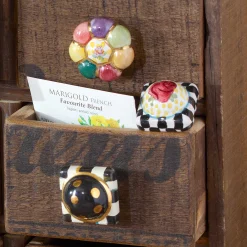 MacKenzie-Childs Petit Four Square Knob - Courtly Check* Room Accents