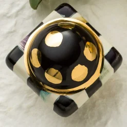MacKenzie-Childs Petit Four Square Knob - Courtly Check* Room Accents