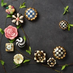 MacKenzie-Childs Petit Four Square Knob - Courtly Check* Room Accents