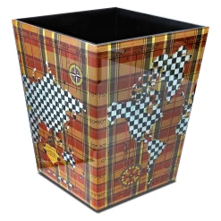 MacKenzie-Childs Plaiditudes Waste Bin* Room Accents