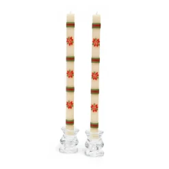 MacKenzie-Childs Poinsettia Dinner Candles - Set Of 2* Candles & Fragrances