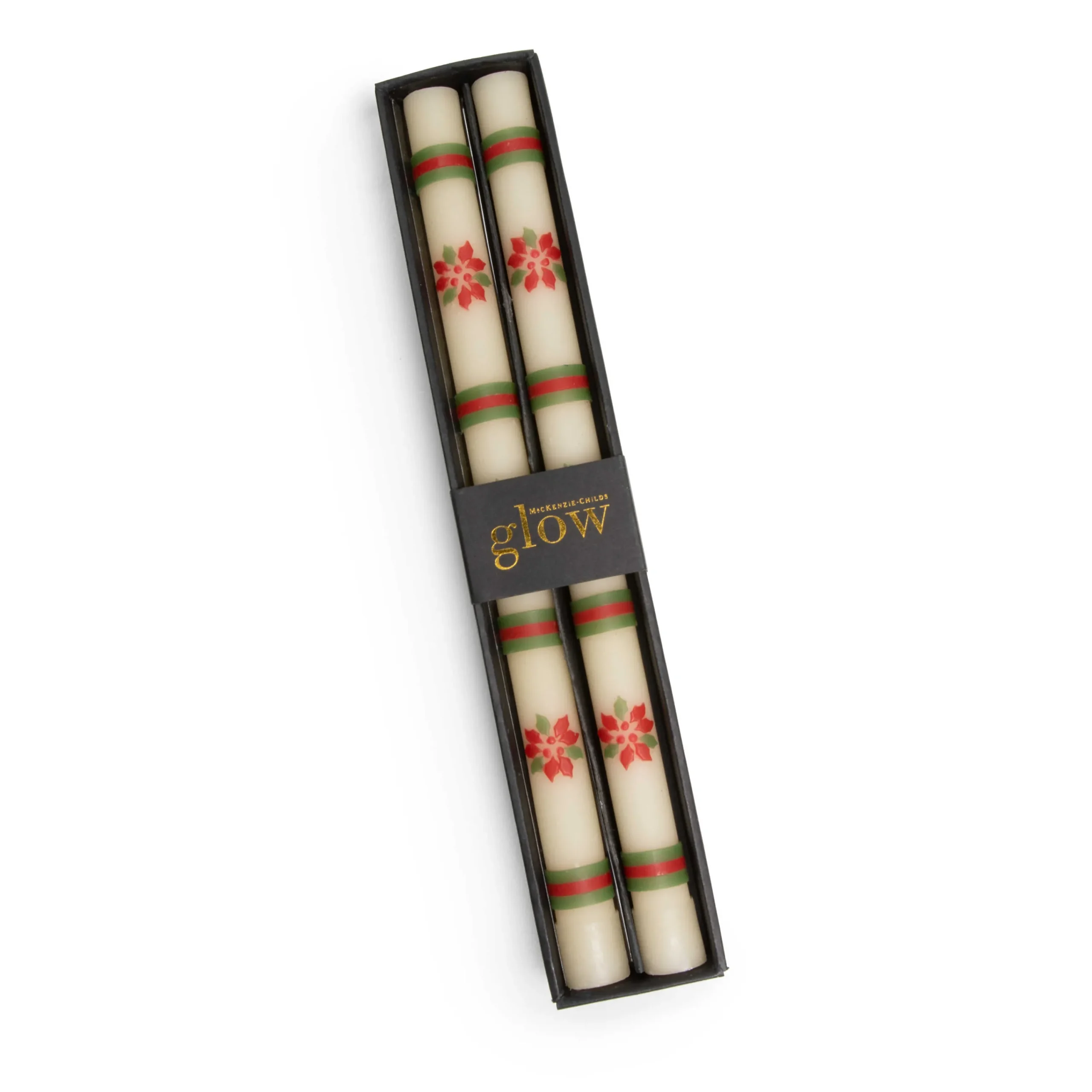 MacKenzie-Childs Poinsettia Dinner Candles - Set Of 2* Candles & Fragrances