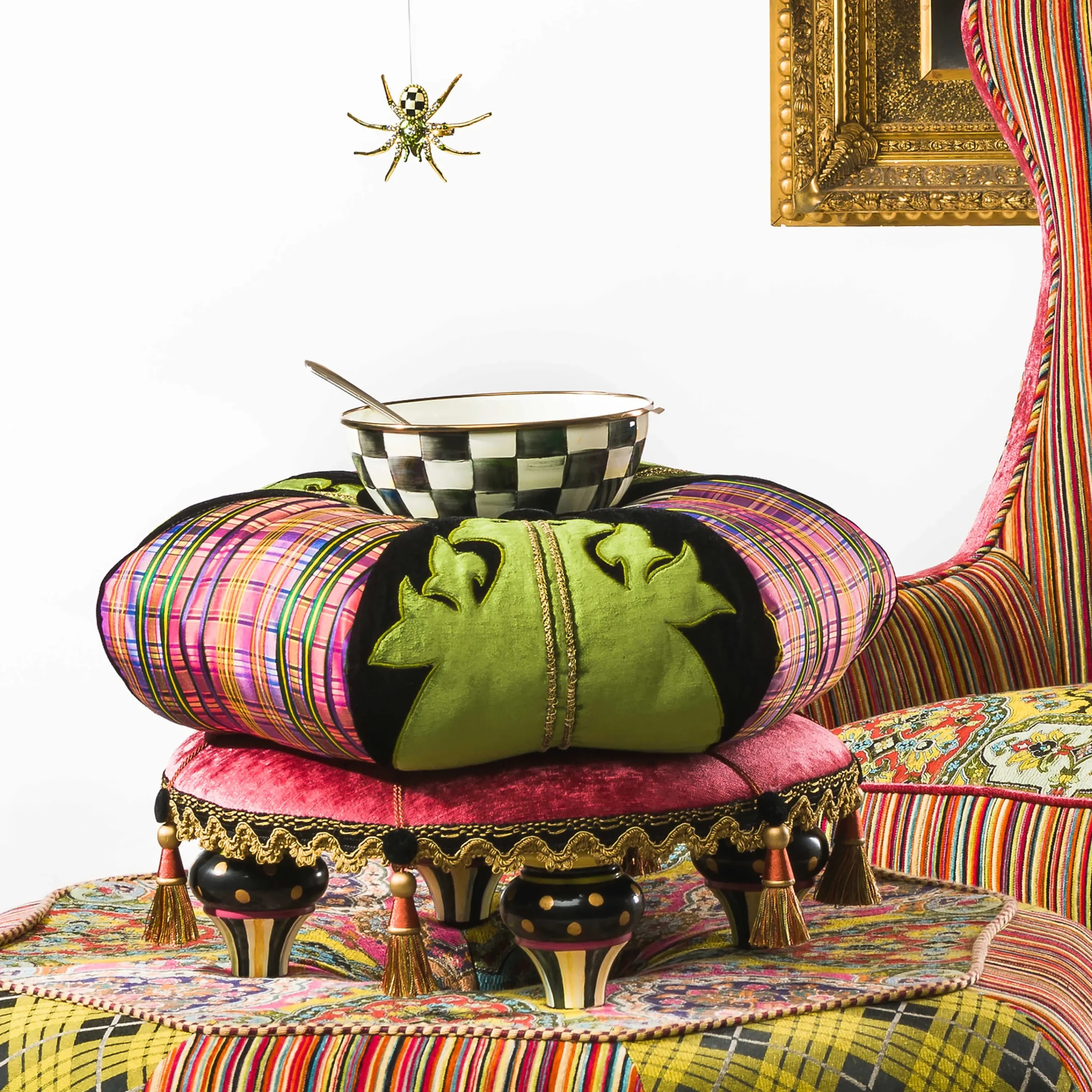 MacKenzie-Childs Portobello Road Footstool* Living Room