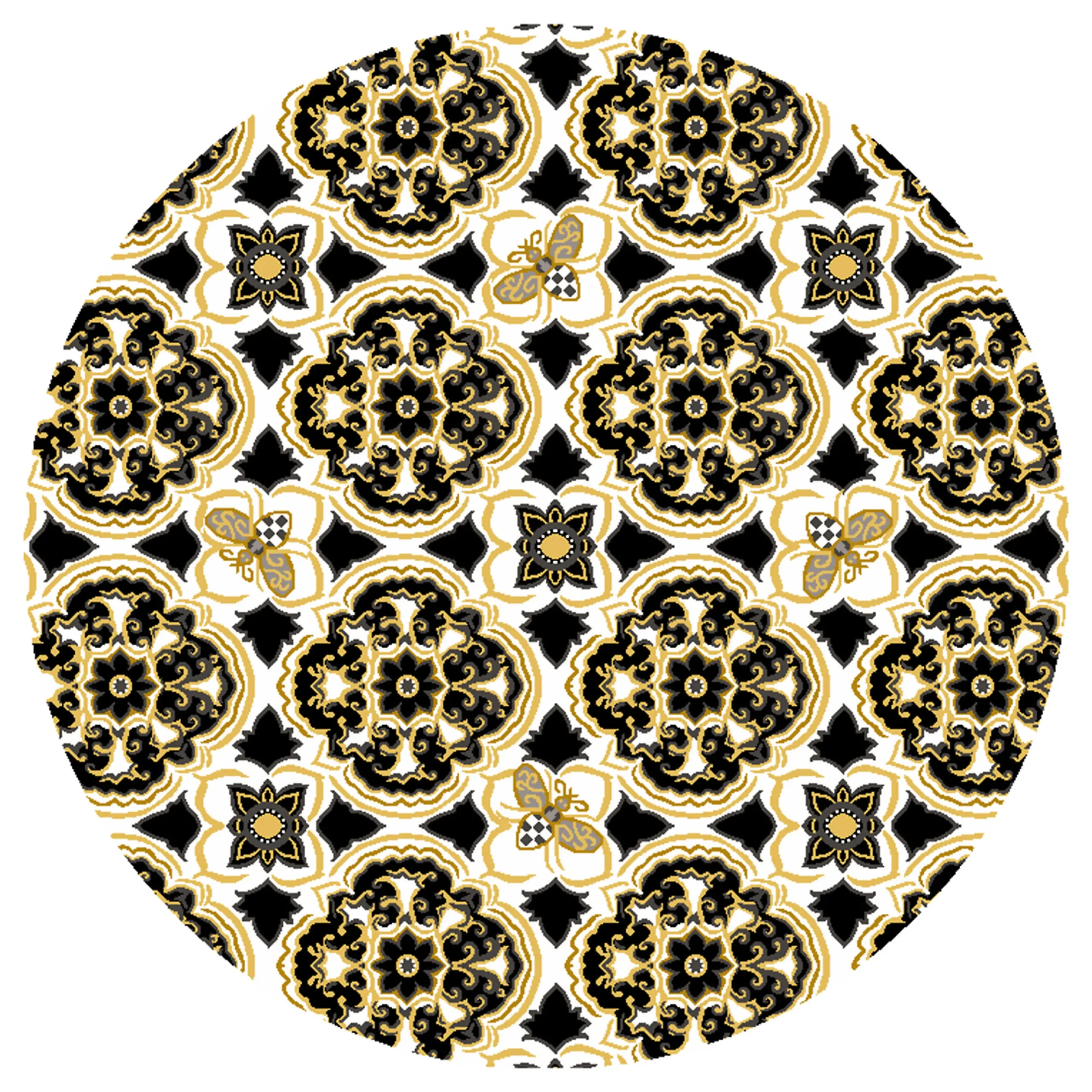 MacKenzie-Childs Queen Bee Indoor/ Outdoor Rug - 6' Round* Outdoor Rugs & Mats