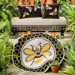 MacKenzie-Childs Queen Bee Rug - 4' Round* Rugs