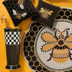 MacKenzie-Childs Queen Bee Rug - 4' Round* Rugs