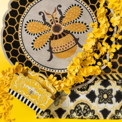 MacKenzie-Childs Queen Bee Rug - 4' Round* Rugs