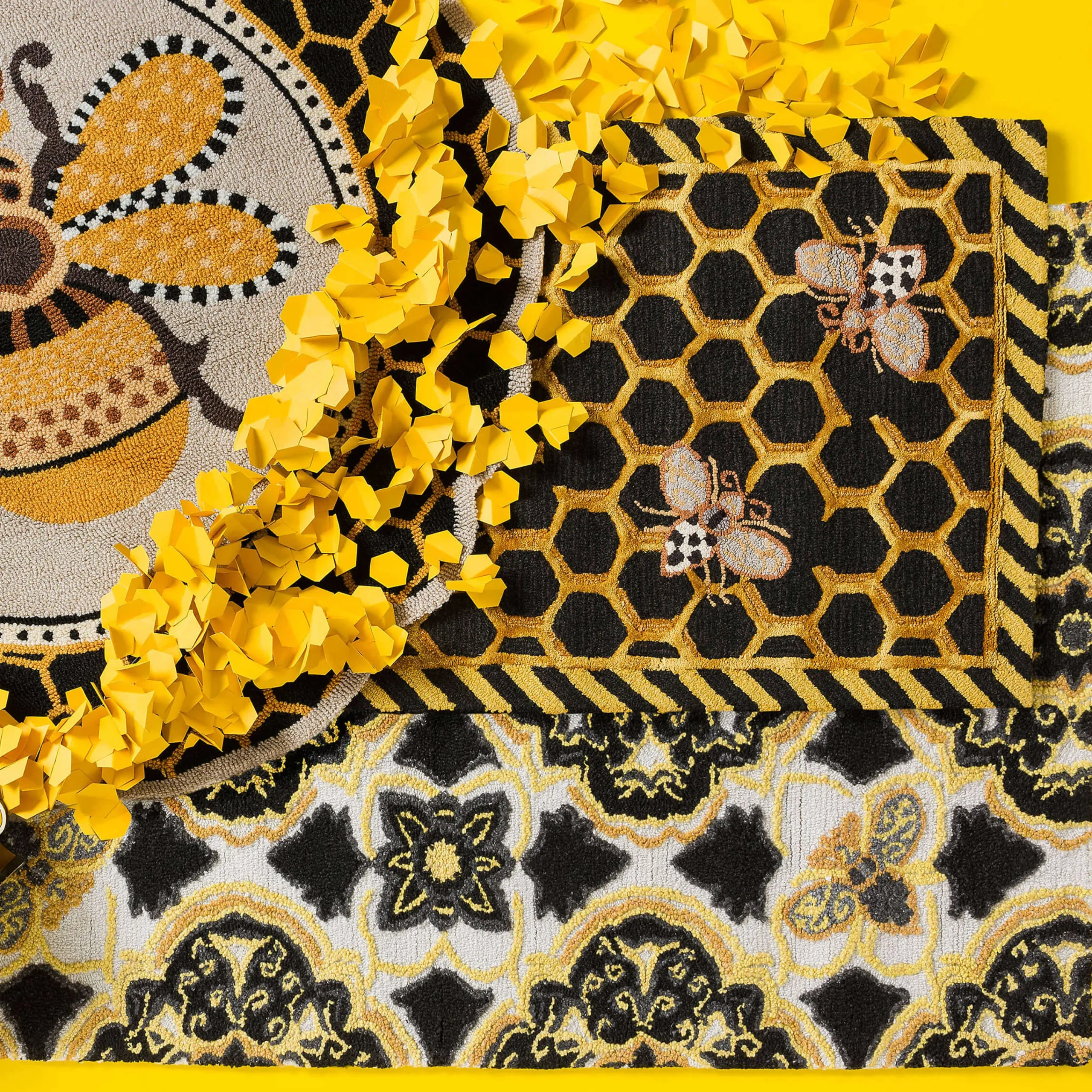 MacKenzie-Childs Queen Bee Rug - 2'3 X 3'9"* Rugs