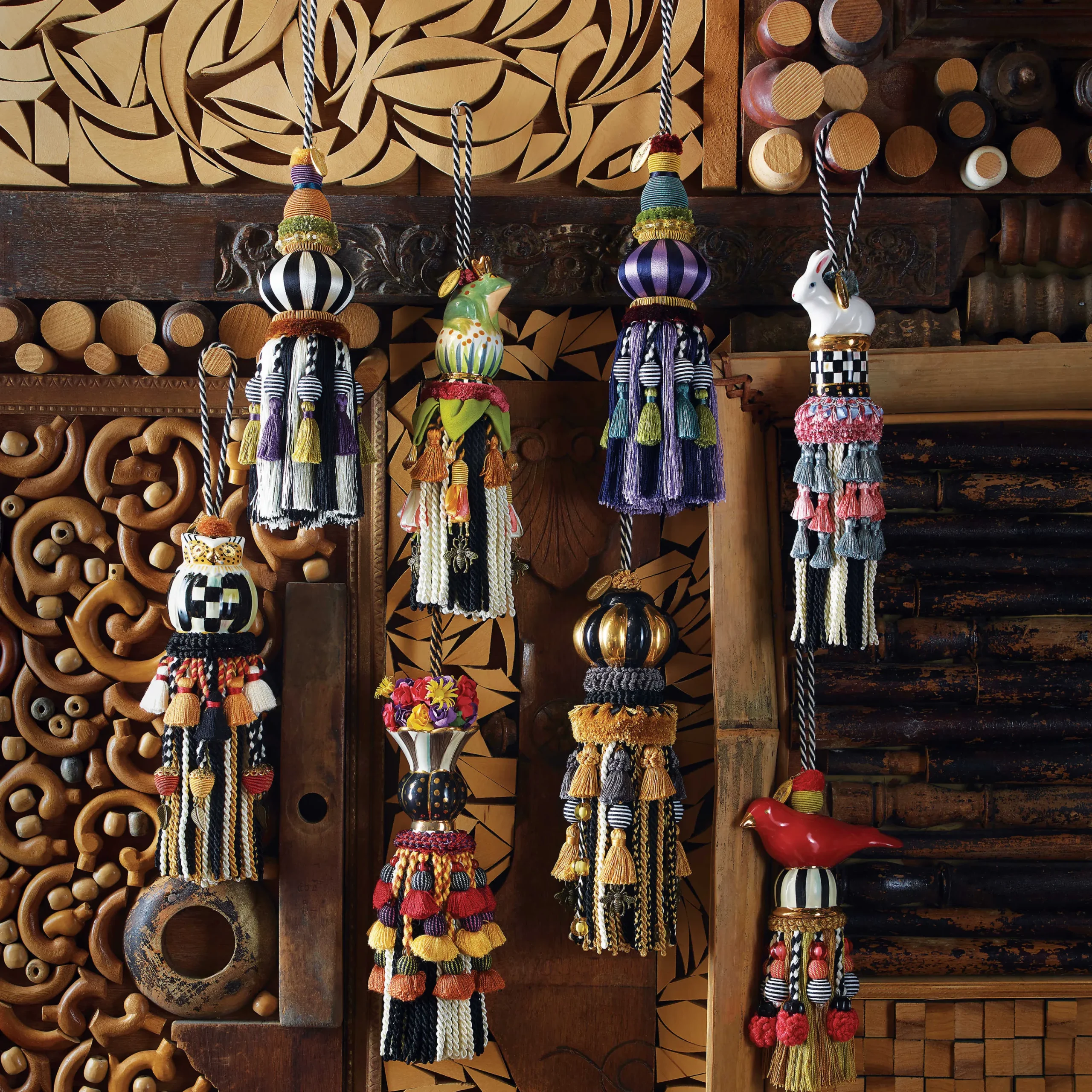 MacKenzie-Childs Rabbit Tassel - Courtly Check* Room Accents