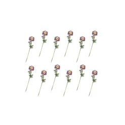 MacKenzie-Childs Ranunculus Bouquet - Purple - Set Of 12* Greenery & Florals