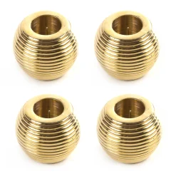 MacKenzie-Childs Ribbed Sphere Candle Holders - Gold - Set Of 4* Candles & Fragrances