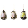 MacKenzie-Childs Rose Garden Egg Ornaments - Set Of 3* Room Accents