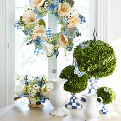 MacKenzie-Childs Royal Check Architect'S Centerpiece - Large* Greenery & Florals