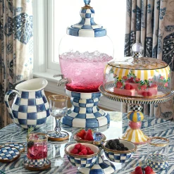 MacKenzie-Childs Royal Check Enamel Beverage Hostess* Outdoor Entertaining