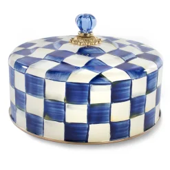 MacKenzie-Childs Royal Check Enamel Cake Carrier* Outdoor Entertaining