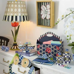 MacKenzie-Childs Royal Check Enamel Canister - Mini* Room Accents