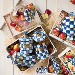 MacKenzie-Childs Royal Check Enamel Canister - Small* Room Accents