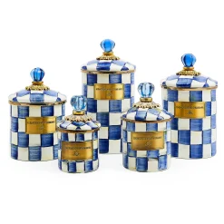MacKenzie-Childs Royal Check Enamel Canister - Small* Room Accents