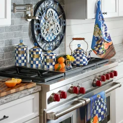 MacKenzie-Childs Royal Check Enamel Canister - Large* Room Accents