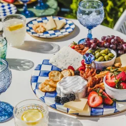 MacKenzie-Childs Royal Check Enamel Cheese Course* Outdoor Entertaining