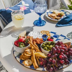 MacKenzie-Childs Royal Check Enamel Cheese Course* Outdoor Entertaining